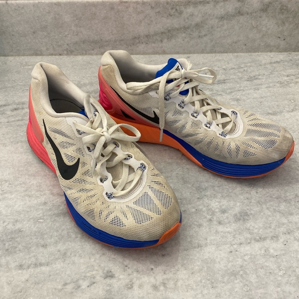 Nike Lunar Glide 6 in Blue, Pink, Coral and White